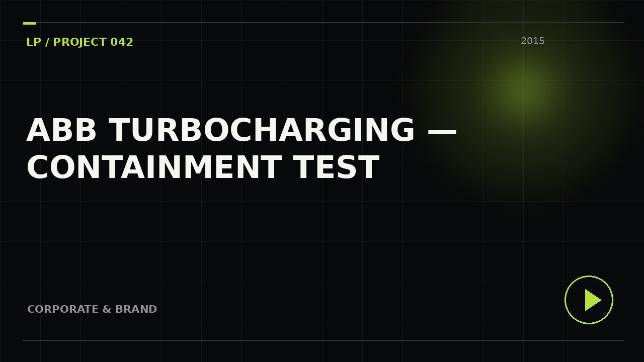 ABB Turbocharging — Containment Test
