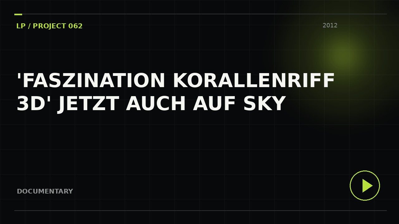 'Faszination Korallenriff 3D' jetzt auch auf SKY