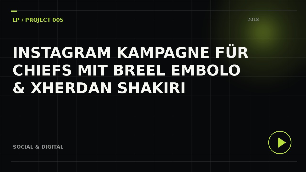 Instagram Kampagne für Chiefs mit Breel Embolo & Xherdan Shakiri