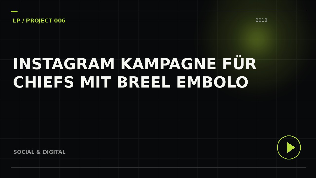 Instagram Kampagne für Chiefs mit Breel Embolo