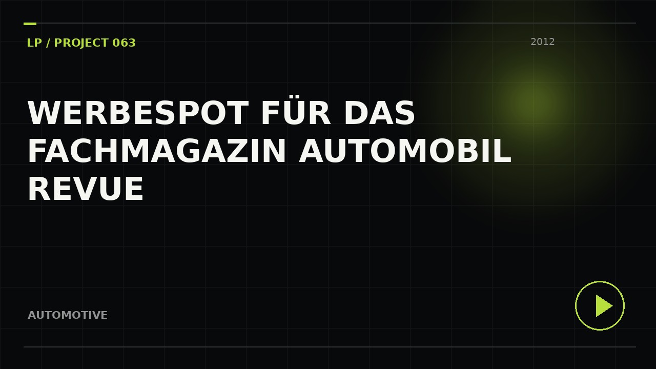 Werbespot für das Fachmagazin Automobil Revue